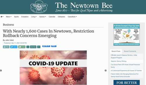 Top Five NewtownBee.com Stories For March 7 To 13 – The Newtown Bee