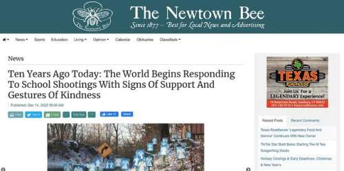 Top Five NewtownBee.Com Stories For December 11-17 – The Newtown Bee