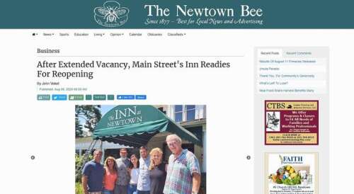 Top Five NewtownBee.com Posts For August 9 To August 15 – The Newtown Bee